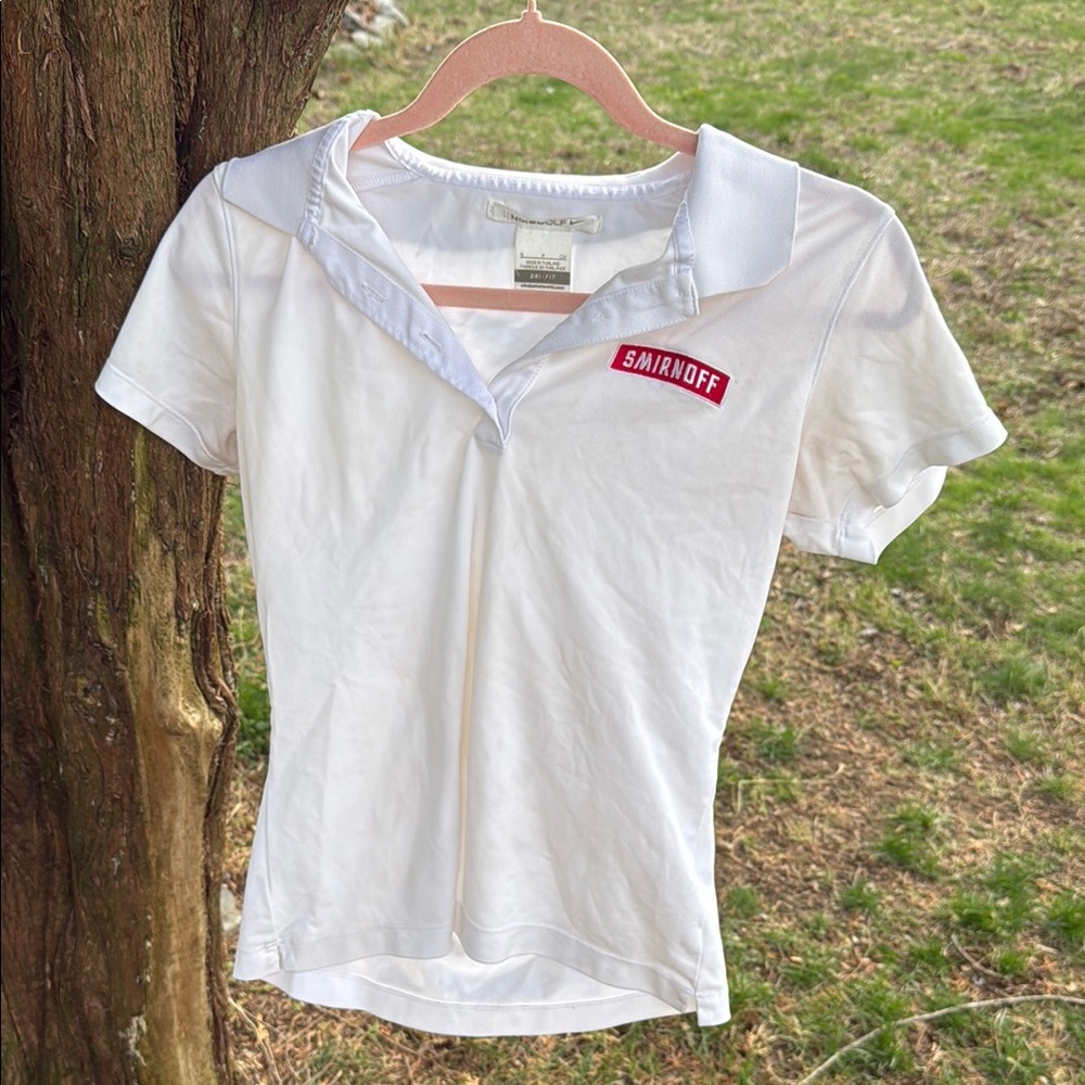 White Smirnoff Polo Medium Golf Women’s Shirt